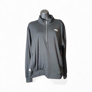 Men’s Adidas Black Quarter Zip Pullover Sweatshirt Size XL (JC106)